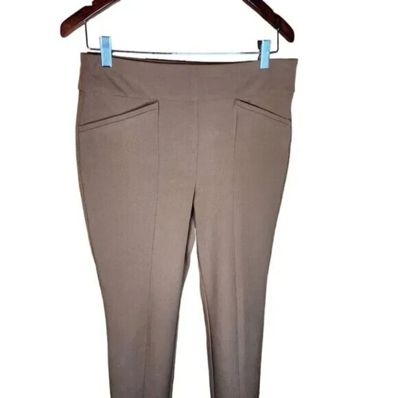Chico's So Slimming Slim Stretch Pull-On Ankle Pants Women's XS 0.5 brown short - Picture 5 of 10